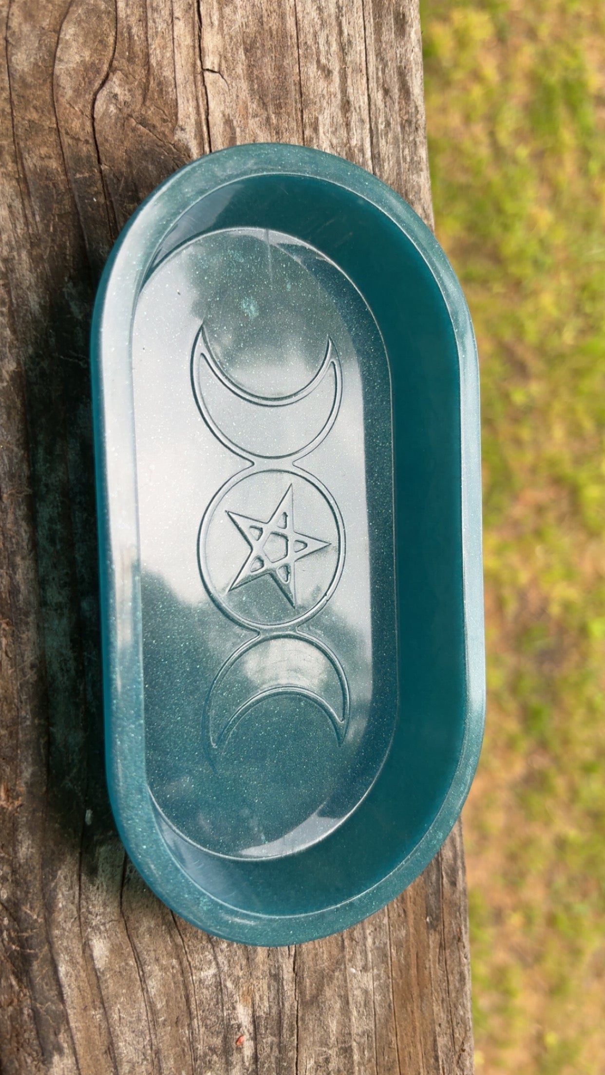 Blue Triple Moon Tray