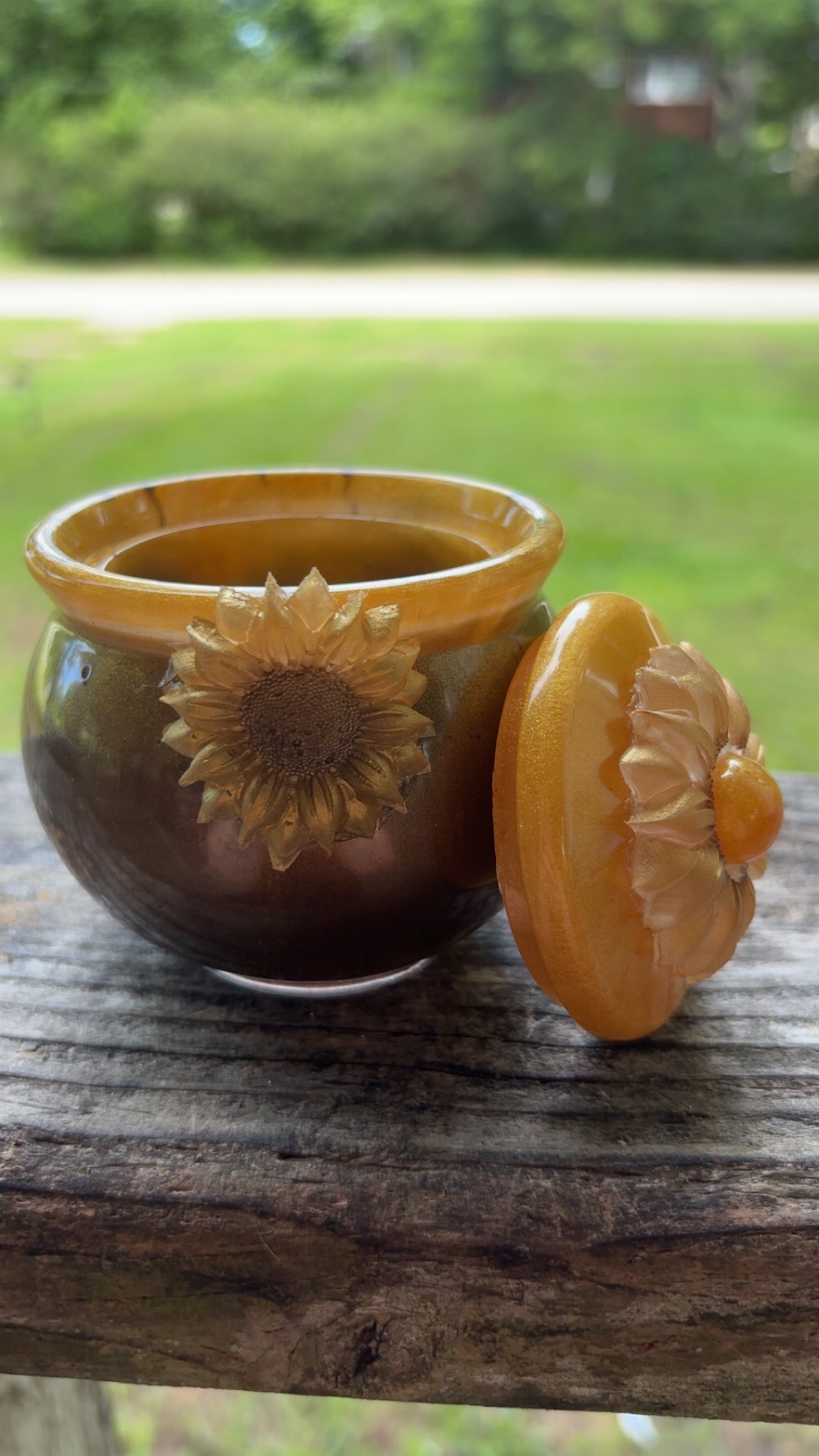Cauldron with Sunflowers