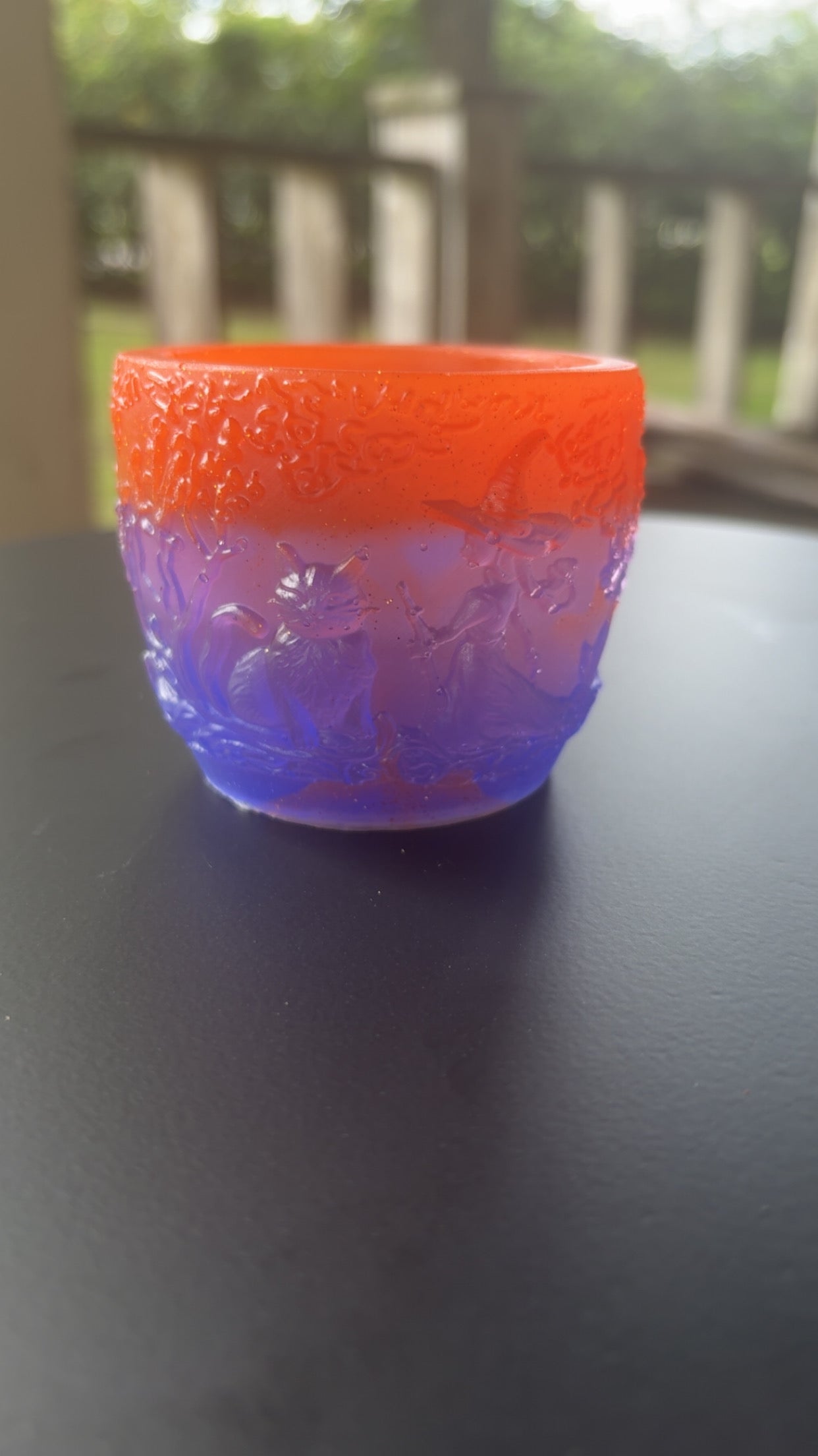 Witch and Cat pot