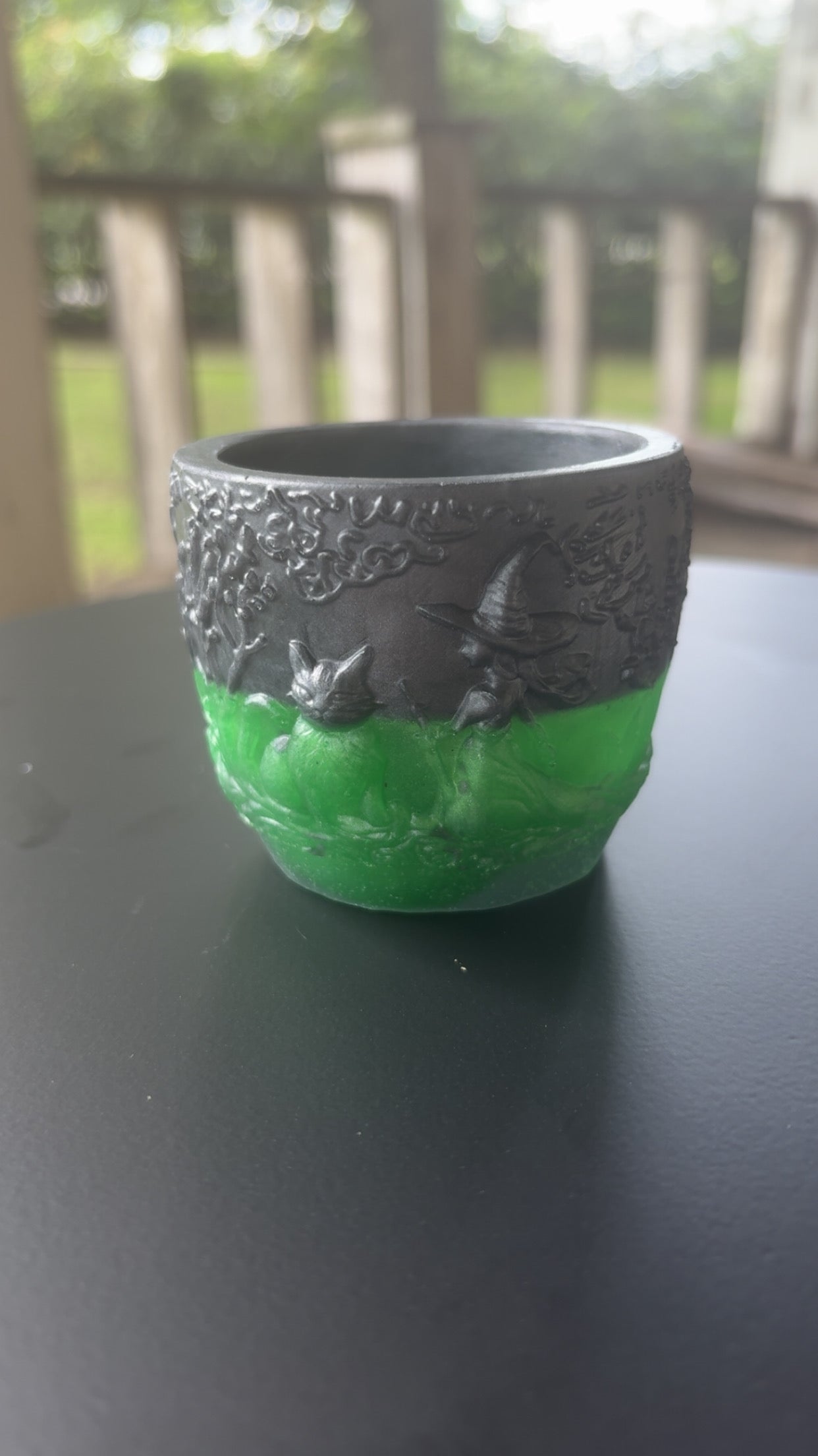 Witch & Cat Pot