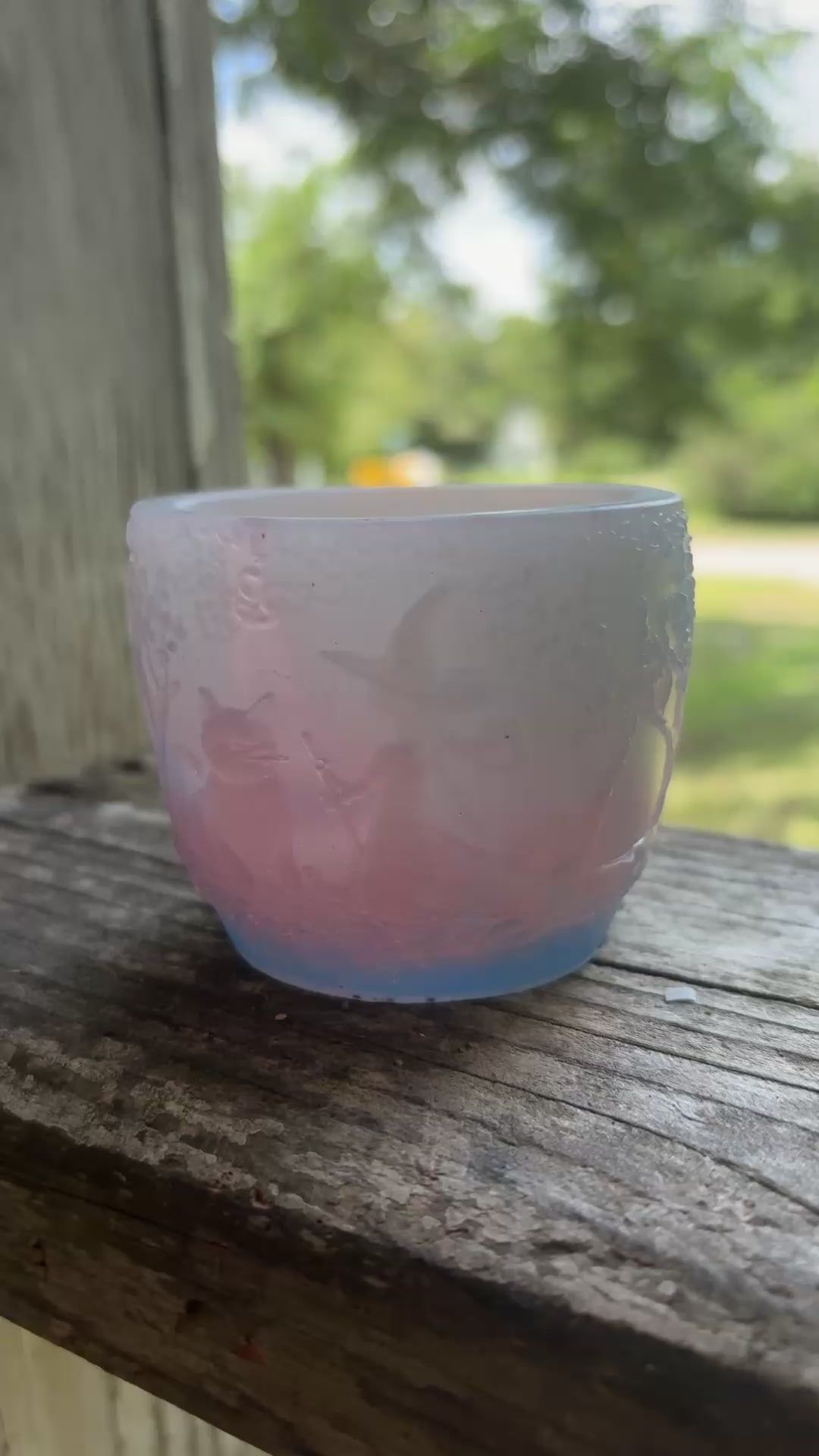 Trans pride Witch & Cat pot